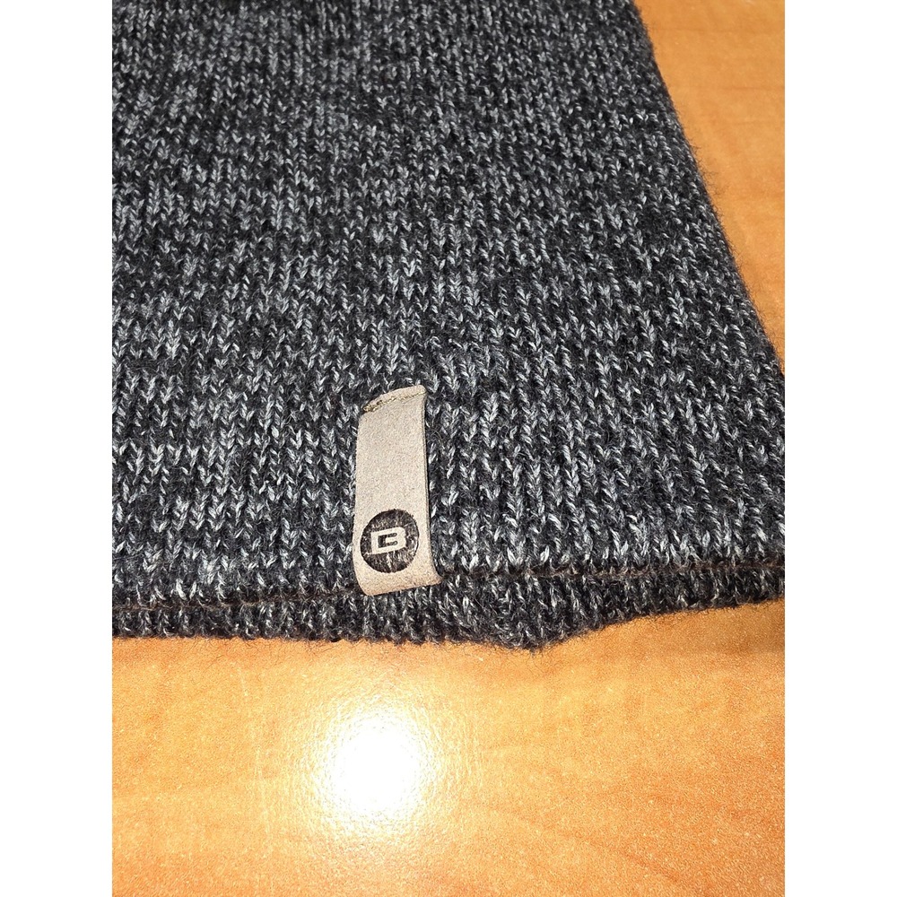Bula Mens Gray Black Marled Wool Blend Knit Beanie Hat Made in Canada 1171013 - Picture 3 of 8
